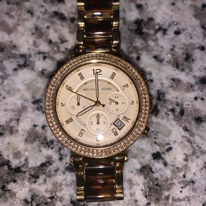Tortoise Michael Kors watch
